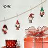Store Window Christmas Displays 12/24/36Pcs Wooden Nutcracker Gnome Ornament Set for Tree, Retro Hanging Decorations Party Home Decor, Reusable