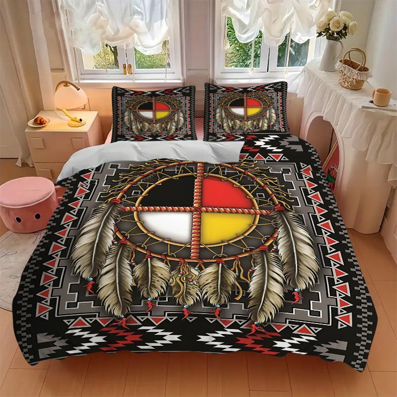 Native American Dreamcatcher Print 3Pcs Bedding Setduvet Cover With 2 Bedropillowcase Home Birthday Gift