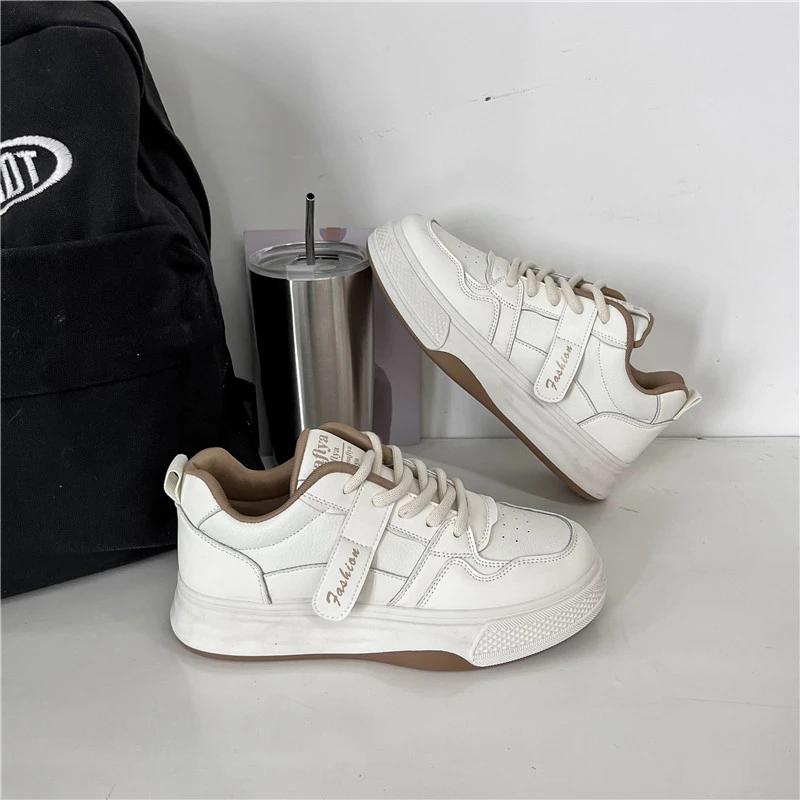 Thick Soled Women's Shoes Spring/Autumn New Casual Sports Shoes Comfortable and Versatile Sneakers Women Skateboard Platform