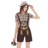 Oktoberfest Clothing Plaid Overalls Suit Women's Bavarian Ding Dong Clothing Bottom Shirt