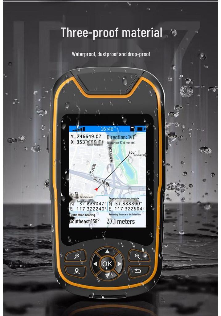 Zhuolin A8 Handheld GPS Navigator: Latitude/Longitude Positioning, BeiDou Compatible, Outdoor and Maritime Use, Coordinate Tracking.