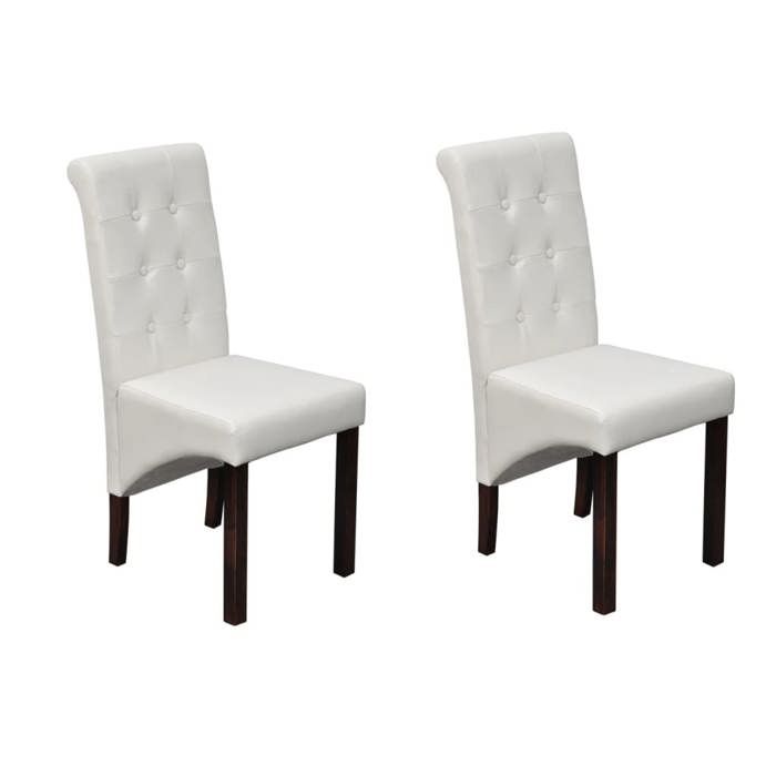 Chaise capitonnée blanche (lot de 2) 60624