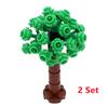 Bausteine Baum Blume Sets Stadt Pflanze Garten Bonsai Wald Natürliche Stadt Straßenansicht Park Dschungel MOC Modell Spielzeug Für Kinder