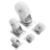 1/2/4Pcs Heavy Duty Caster Wheel 360 Degree White Nylon Rubber Furniture Roller 1/1.25/1.5/2/2.5/3inch Furniture Carts