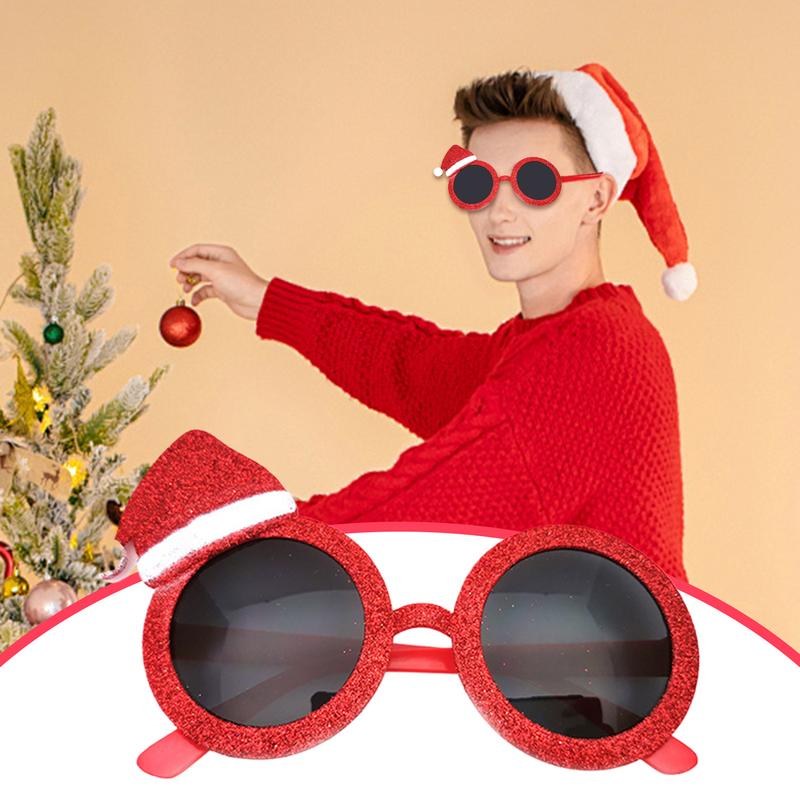 Christmas Glasses Cute Santa Reindeer Christmas Tree Hat Christmas Eyeglasses Christmas Photo Booth Props Goodie Bag Stuffers