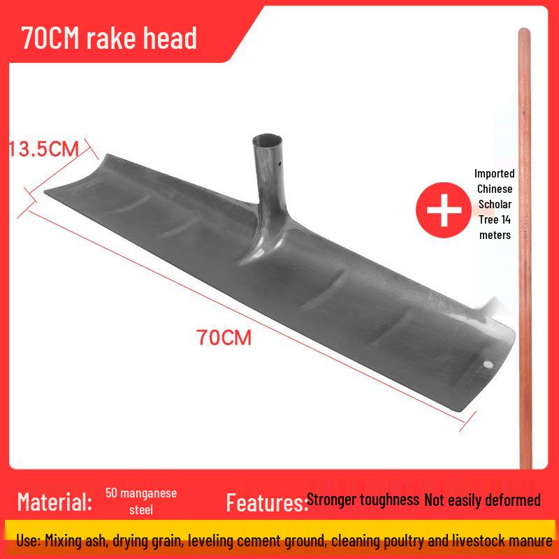 Domácí 50 Manganová ocel Škrabka na hnůj a Hrábě pro Vepřínky a Kuřárny - Zesílený Multifunkční Čisticí Nástroj