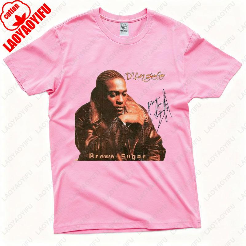 DAngelo Brown Sugar Album T Shirt Fashion Hiphop Harajuku Streetwear Gift for Fans High Quality Men Woman Cotton Shortsleeve