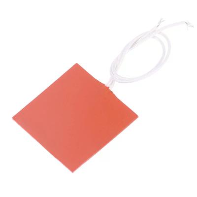 10W 12V Silicone Rubber Heating Pad Flat Heater Band Mat Plate Waterproof 3D Printer Glue Sticker Adhesive