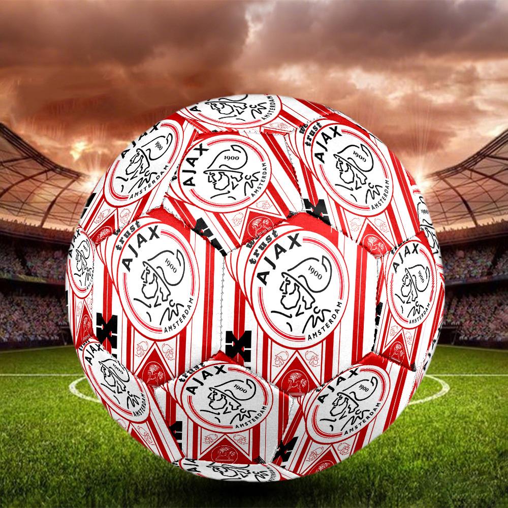 AFC Ajax Indoor Soccer Ball Colorful All Ages Machine Stitched PVC Competition Ready Durable High-Bounce