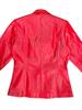 Handgefertigtes Lammleder Rot Party Stilvoller Blazer Damen Designer Formell Echt
