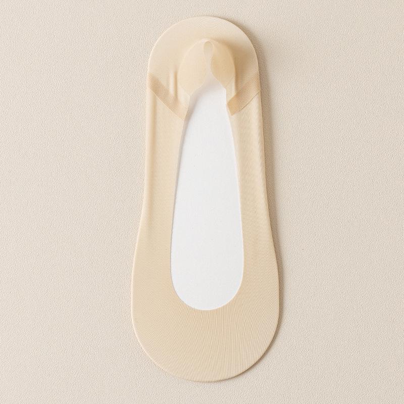 Women's Spring & Autumn Cotton No-Show Socks, Sweat-Absorbent Non-Slip Design for High Heels