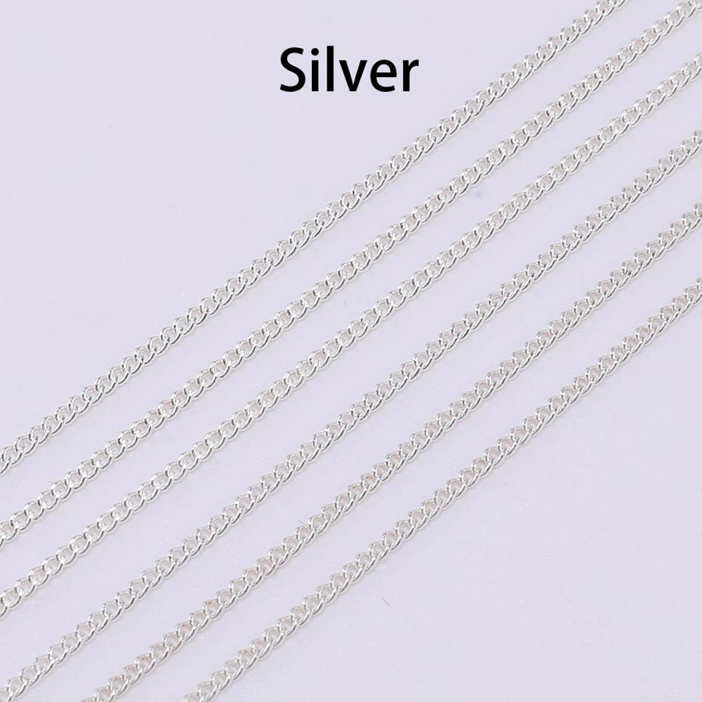 5 m/lot Gold/Bronze Plated Necklace Chains For Jewelry Making Findings Materials Handmade DIY Necklace Chain Supplies