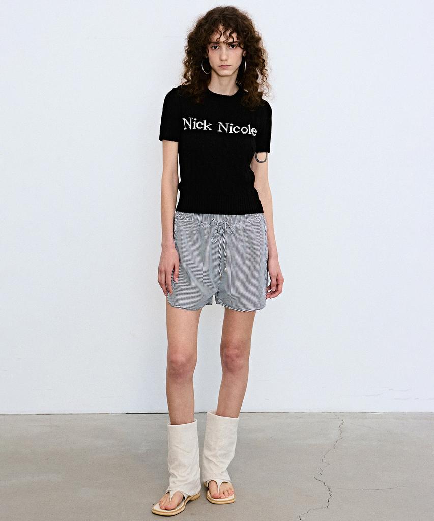 Nigaennikol Nick Nicole Cable Half Knit_Black