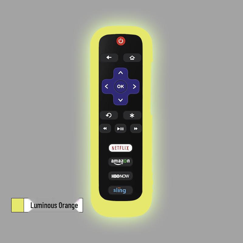 Roku TV Remote Control Luminous Anti-Slip Cover - Dirt-Resistant & Anti-Fall Sleeve