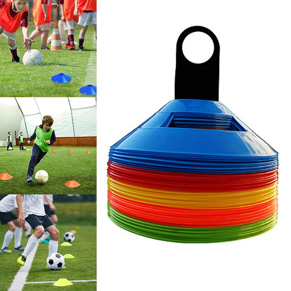 50 Pcs Disc Cones Soccer Cones with Carrying Bag and Holder for Training Football Sports Field Cone Markers