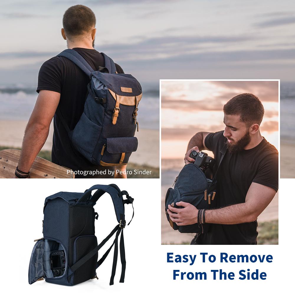 K&F CONCEPT Multi-Functional Camera Backpack Waterproof Camera Bag Large Capacity Camera Case with