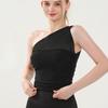 Thin Shoulder Strap Sports Underwear, Fixed Cup Mesh Fabric Running and Fitness Top, Women Wear Yoga Vest On The Outside