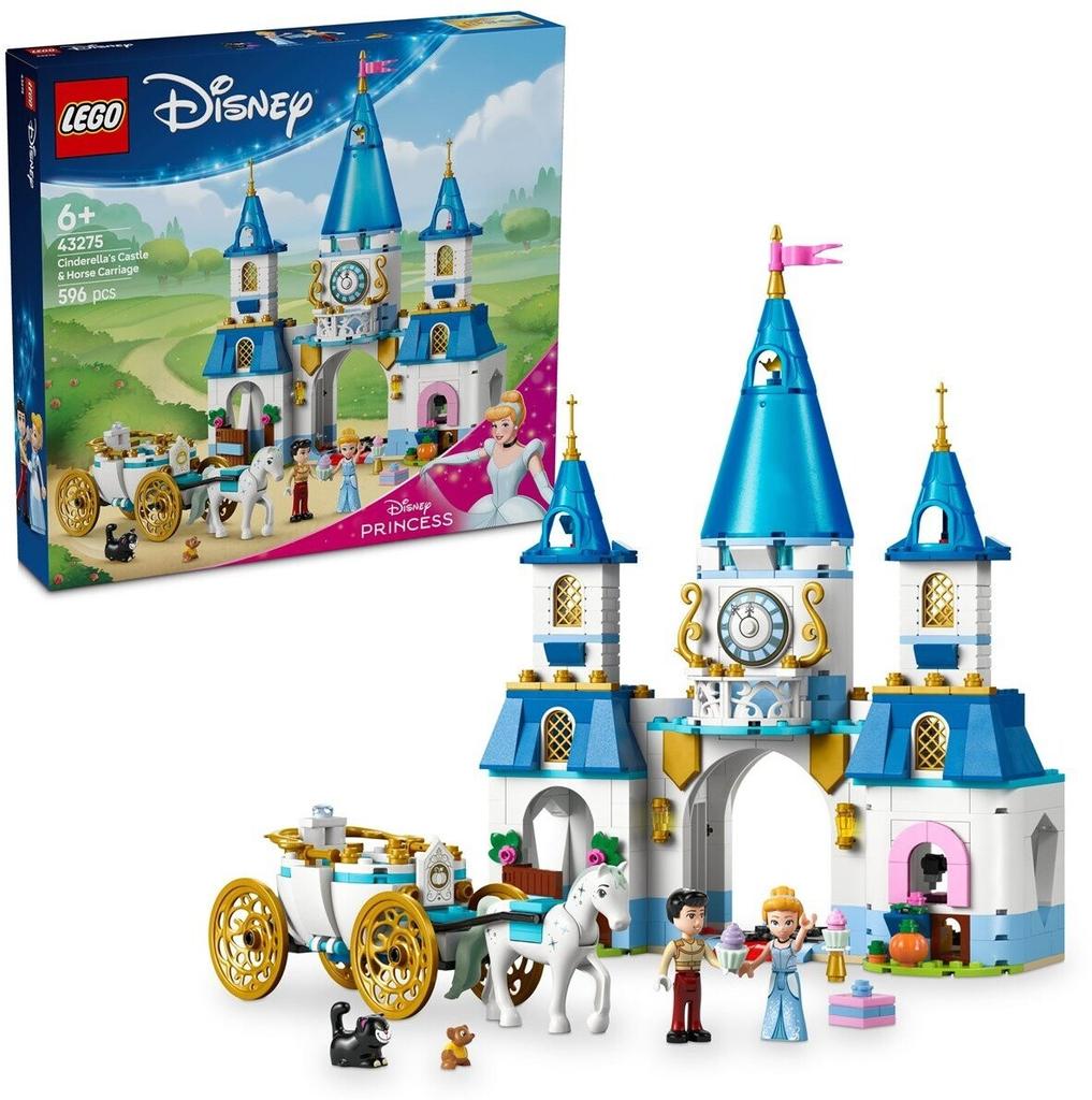 LEGO конструктор дом Disney Princess – Замок Золушки и карета с лошадьми (43275)