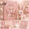 Handmade Gift Idea Pink Animals Patchwork Kit, DIY Felt Woodland Friends Sewing Project, 3D Cute Creative Hobby Kit Art Craft for Beginners Home Decor