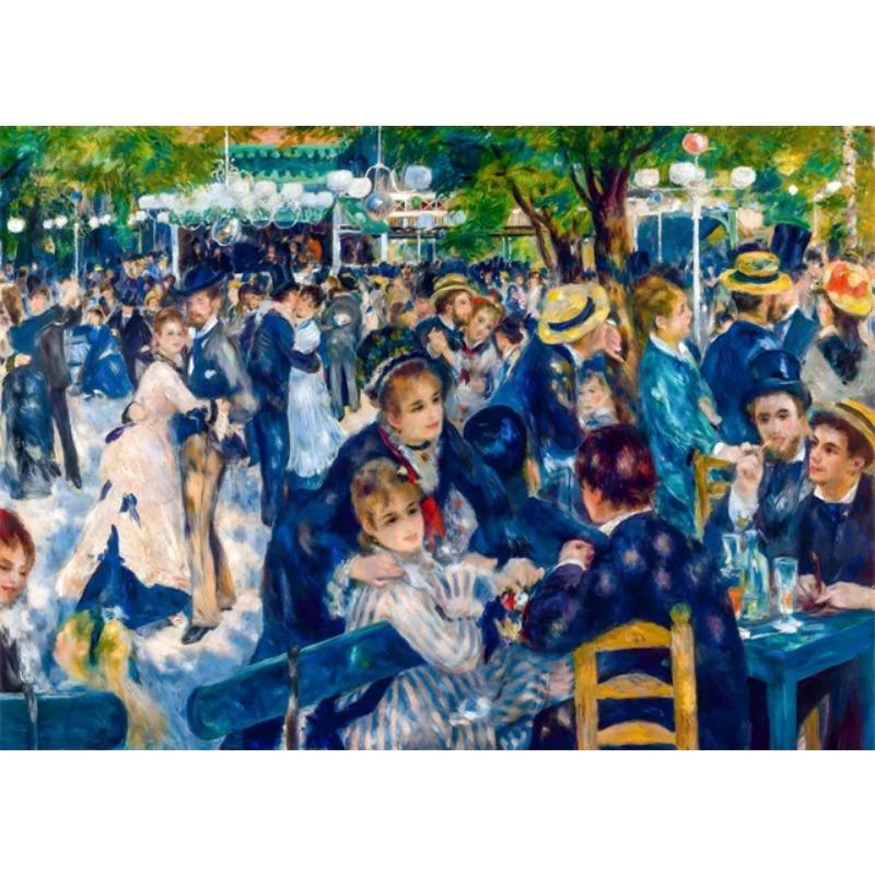 Auguste Renoir und Claude Monet Porträt Kunstwerke Drucke Poster Leinwand Gemälde Tanz im Le Moulin Wand Kunst Bild Home Decor