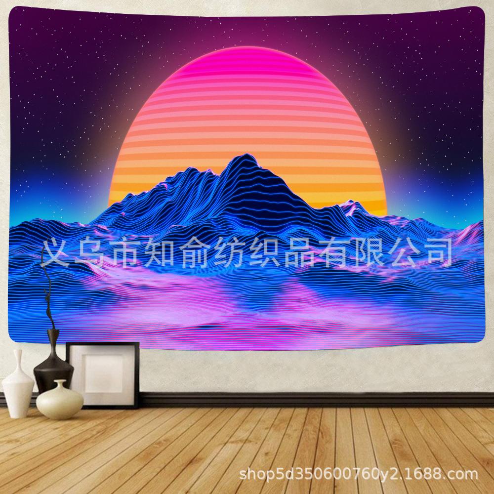 

Богемный гобелен с природным пейзажем, подвесная ткань для гостиной, декоративная ткань, гобелен для комнаты 95*73