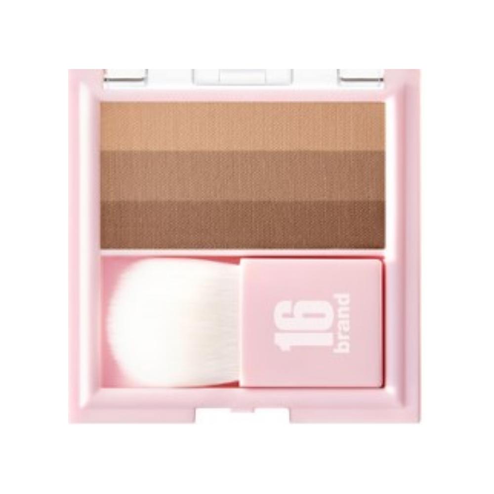 16BRAND 16 Filter Shot 3-Second Contouring and Shading Palette 7g #Shading Almond