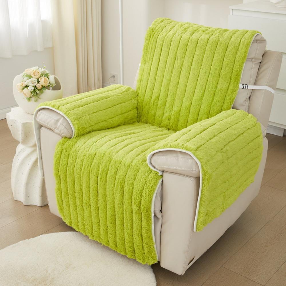 Plush Couch Cover Pet Friendly Sofa Pad All Season Thickened Warm Simple Recliner Mat