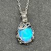 Vintage Antique Silver Distressed Thorns And Aurora Niche Design Personalized Collarbone Necklace