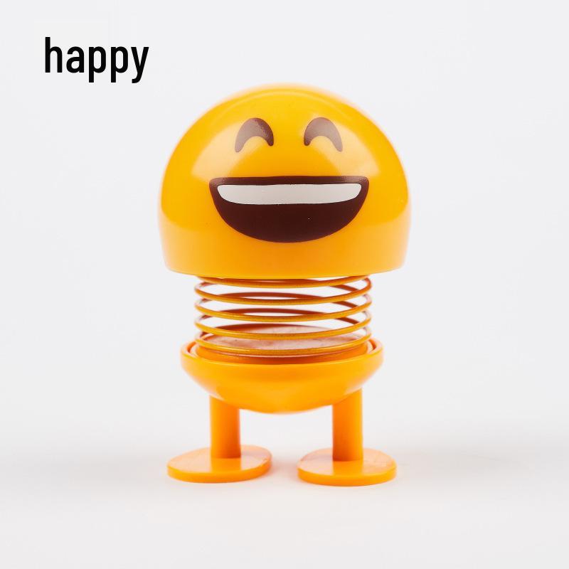 Car Interior Decor: Funny Bobblehead Emoji Pack - Creative and Popular