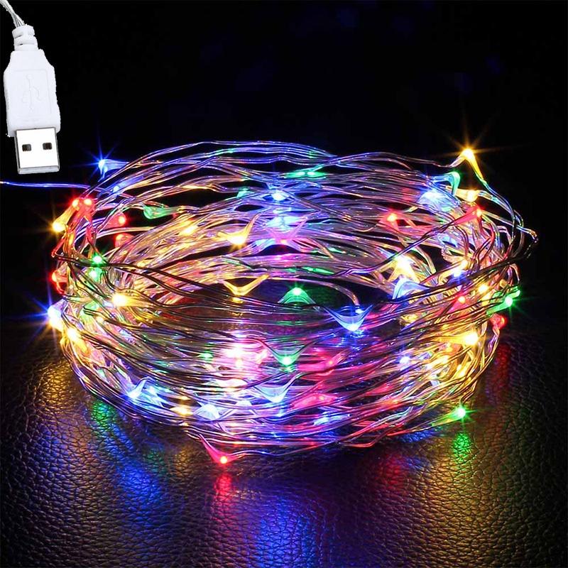 Led Fairy Lights Copper Wire String 1/2/5/10M Holiday Outdoor Lamp Garland For Christmas Tree Wedding Party Decoration