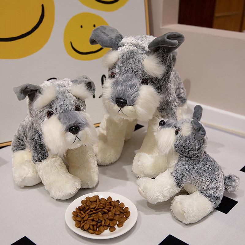 Plüsch-Schnauzer Hundespielzeug für Kinder Weiches Tier Kuscheltier Geschenk