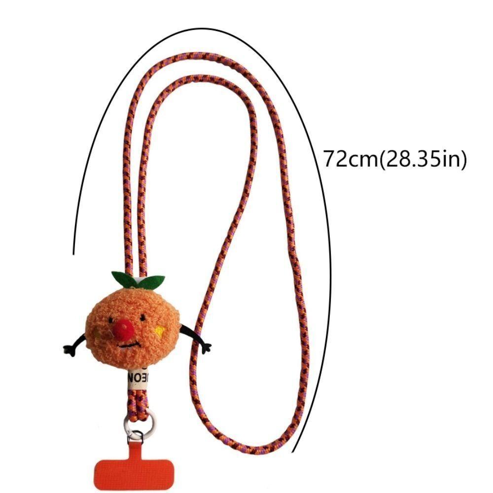 Cute Colorful Phone Lanyard Detachable Cartoon Animal Crossbody Shoulder Rope with Clip Anti-lost Wrist Strap Outdoor