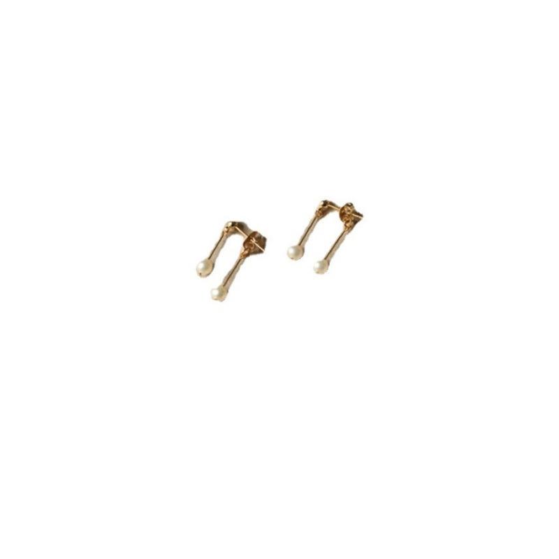 Exquisite Design Music Note Smart Natural Freshwater Pearl Earrings, Small French Fairy Stud Earrings Fairy Series