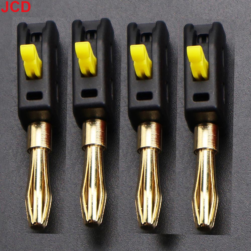 32A 4mm Solderless Banana Plug 4mm Quick Wire Connect Gold-plated Copper Banana Connectors Plugs Audio Copper Speakers Amplifier