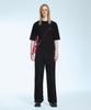 Sekeonmonollogeu Keyhole Round Short Sleeve Summer Knit Black Sekt006Black