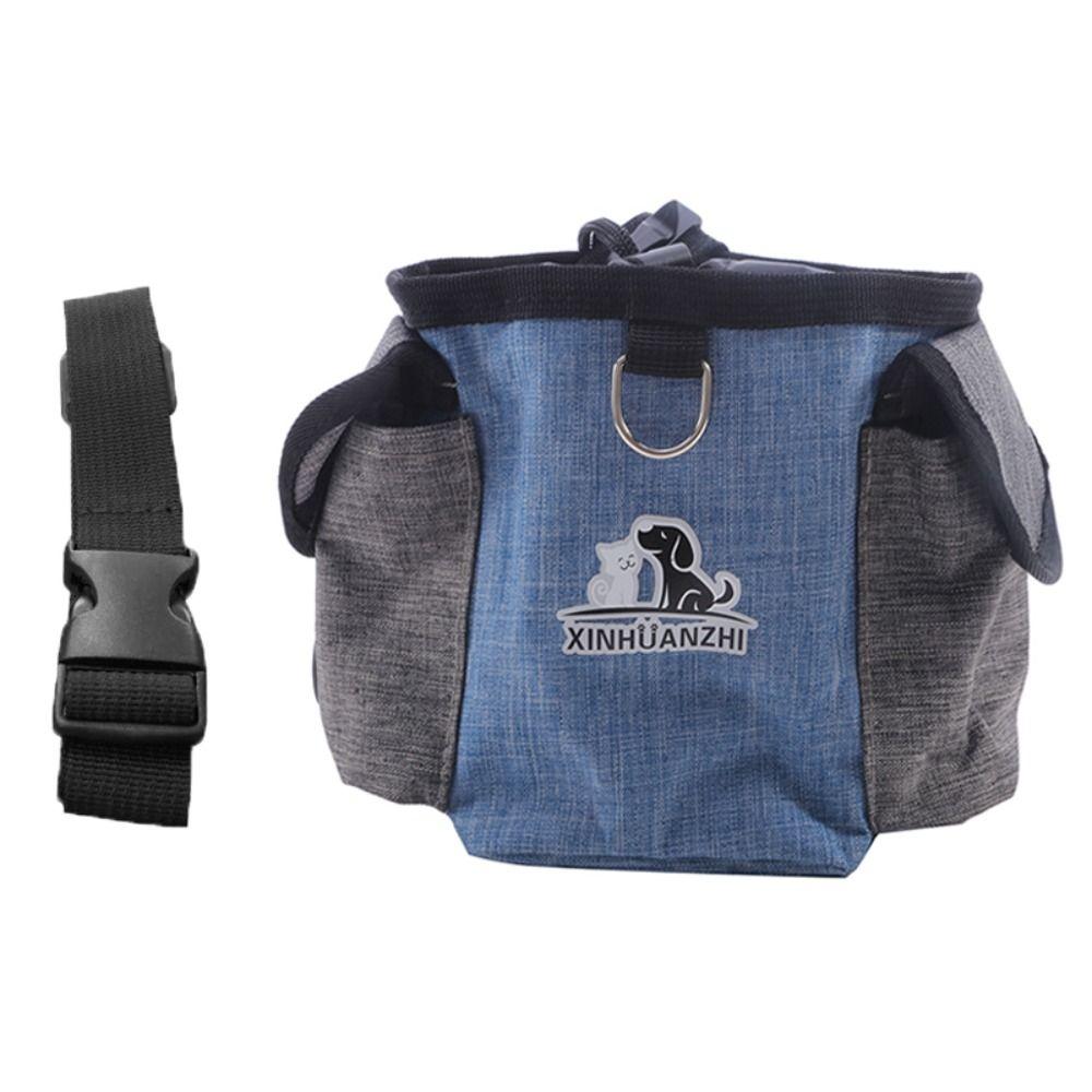 Oxford Dog Training Pouch Large Capacity Dog Snack Bag Detachable Dog Treat Bag  Outdoor