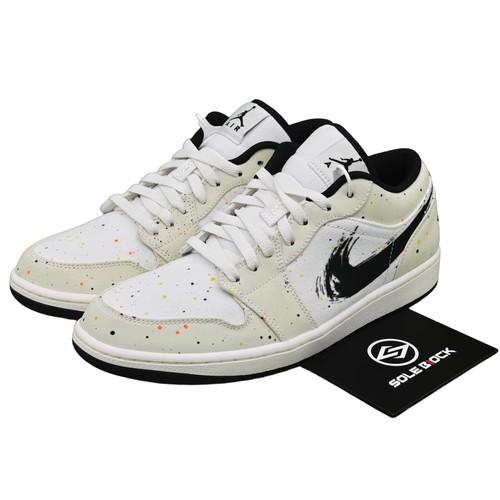 

Air Jordan 1 Low Brushstroke Swoosh - Paint Splatter DM3528-100 EU 41 естественный/чёрный