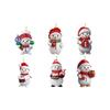 Christmas Advent Calendar with Santa Hats Hanging Snowman Ornaments Mini Xmas Tree Snowman Pendant for Kids Toddlers Xmas Gifts