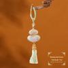 Handmade Chinese Style Song Brocade Gourd Butterfly Tassel Keychain & Double-Sided Pendant
