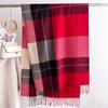 Unisex Korean Plaid Thick Winter Scarf with Tassels - Imitation Cashmere Shawl