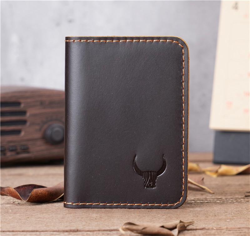 NT Retro Crazy Horse Leather Multi-Card Clutch: Unisex ID & Card Holder Wallet