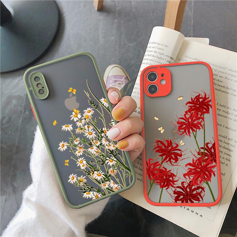 Butterfly Lavender Higan Flower Phone Case For iphone 16 plus 12 13 mini 17 11 15 14 pro max X XR XS Max Shockproof Shell Cover