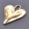 Personality 5pcs/Lot Stainless Steel Heart Pendants For Jewelry Making Supplies 18k Real Gold Plated Love Charm Pendant Findings