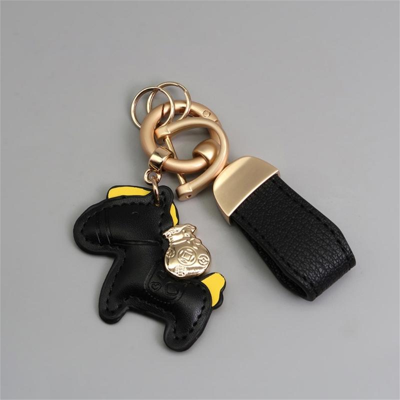 Fashionable Textured Key Pendant Horse Shape Multifuntional Accessory Everyday Use Key Jewelry Suitable for Keys Bags