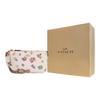 Coach Nolita 19 Zipper Floral Print Pebble Leather Clutch Women Clutch White CA738-IMCAH