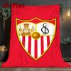 Sevilla FC Pattern Flannel Blanket High Quality All Seasons Warmth and Comfort Perfect for Christmas Gifts.
