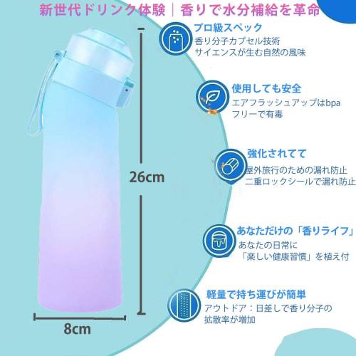 Flavored Water Bottle, Air A, 650ml Sports Water Bottle, BPA-Free, Gradient Design, Reusable Plastic Water Jug, Leak-Proof, Fruit-Fragranced Water Bot