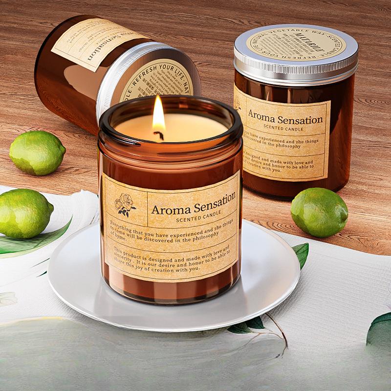 Scented Candles Provide A Long-lasting Aroma To Aid Sleep. Romantic Bedroom Light Essential Oil Scented Ornaments