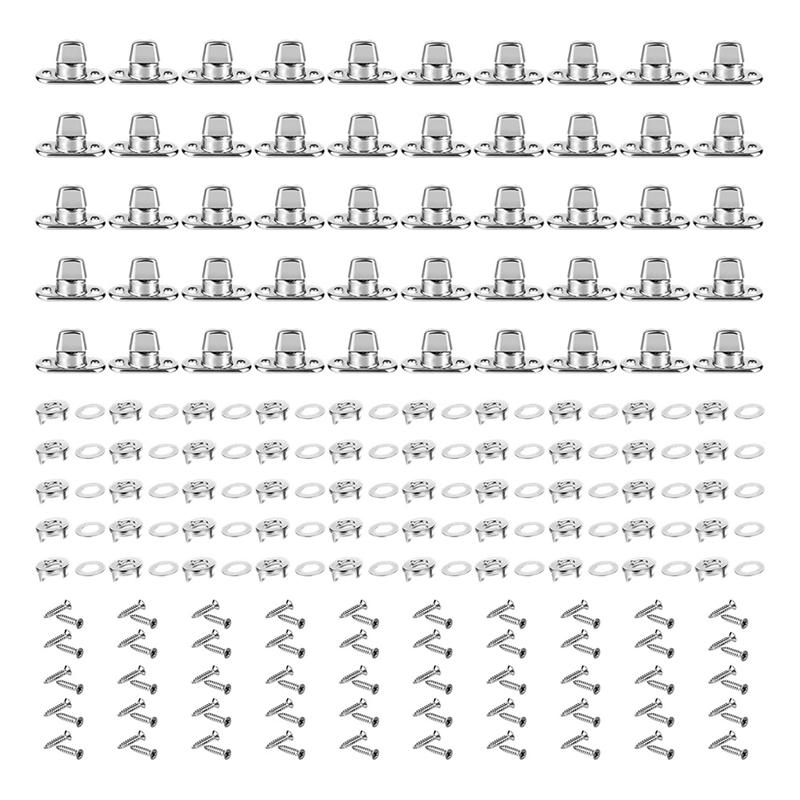 

Good-50Pcs Set Grade Twist Lock Fasteners Turn Button Eyelets & Studs, Canvas Marine Fasteners Turn Button
