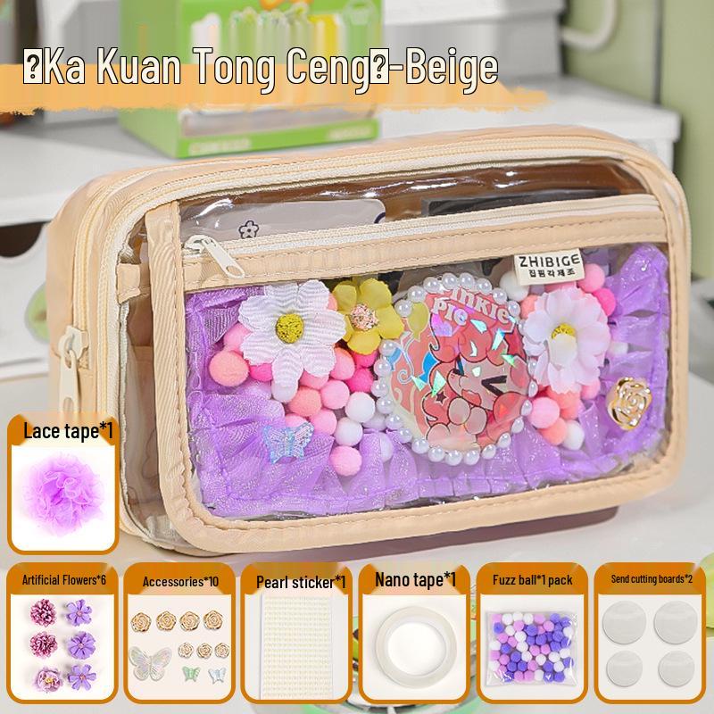 Baji Large Capacity Transparent Pencil Case for Students - 2025 New Arrival